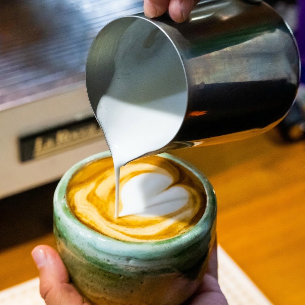 Arte latte en la barra de Tarpuy